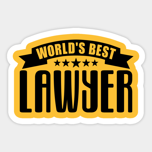 World's Best Lawyer Sticker by colorsplash